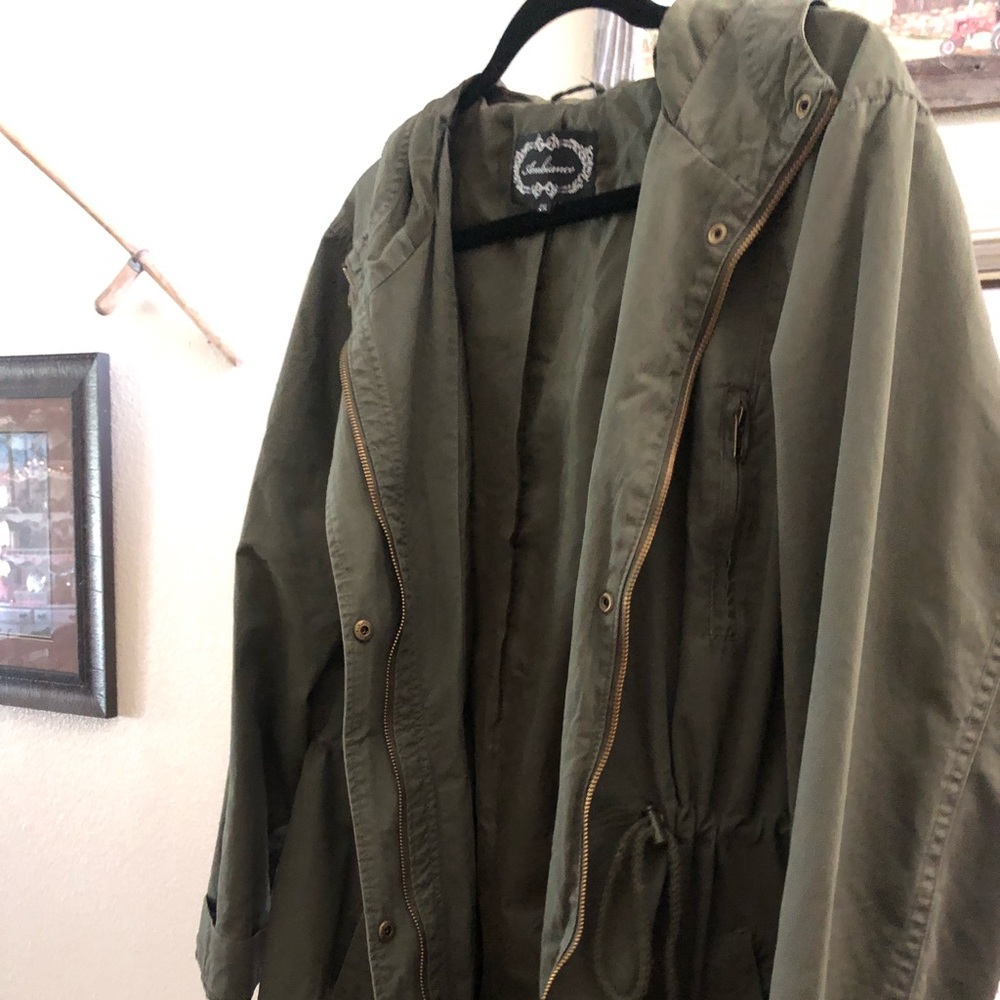 Khaki green anorak jacket